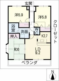 PRONITY HIRANO A【3階】の間取り