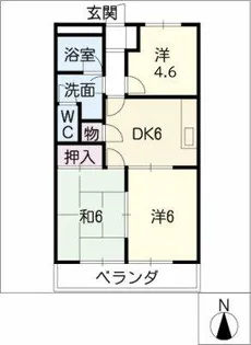 グリーンガーデン立込【3階】の間取り
