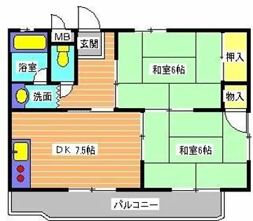 明神マンション3号【201号室】の間取り