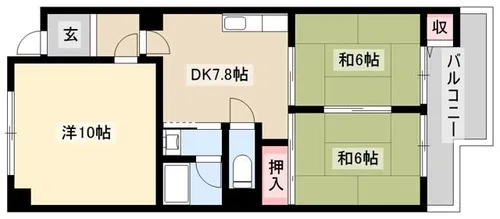 第二日吉ビル【4階】の間取り