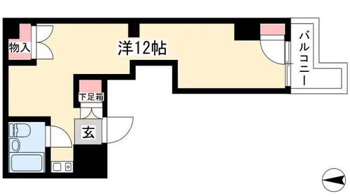 ラフィネ新栄【6011号室】の間取り