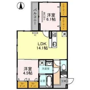 パートリア ネモフィラ【2階】の間取り