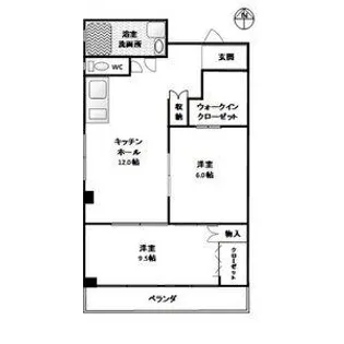 若葉ビル【601号室】の間取り