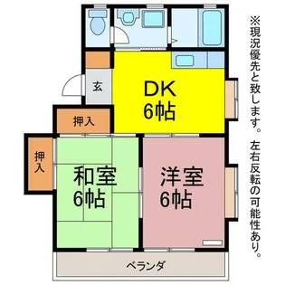 コーポ北裏【C202号室】の間取り