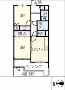 ダイアパレス本郷 104号【1階】の間取り