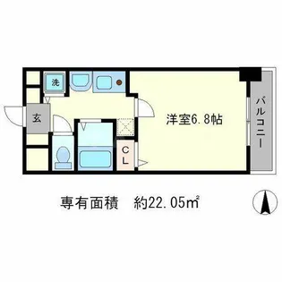 スワンズ京都大将軍【3階】の間取り