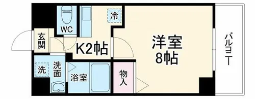 レーベンなぎの宮【2階】の間取り