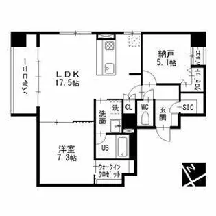 2LDKの間取り画像