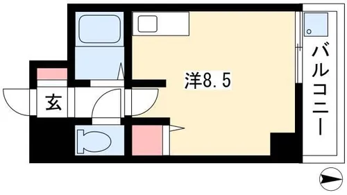 リアライズ栄Ⅱ【405号室】の間取り