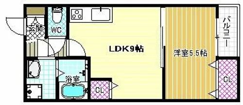 Kコート軽里【3階】の間取り