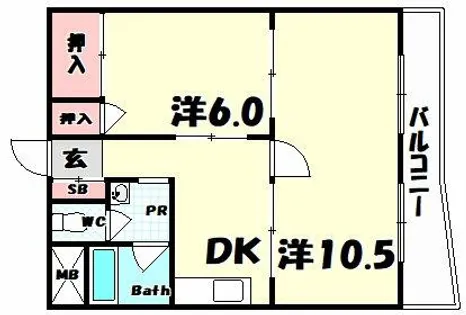 パークハイツ青谷【3階】の間取り