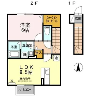 ボヌール和【2階】の間取り