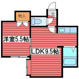 グリーンヒルハイツ【3階】の間取り