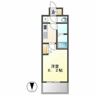 メイクス名駅南Ⅱ【11階】の間取り
