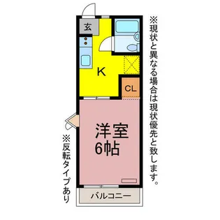 フォーブル西小池A・B【B213号室】の間取り