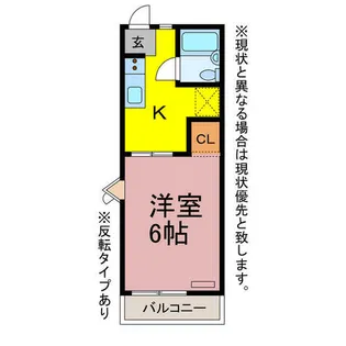 フォーブル西小池A・B【B213号室】の間取り