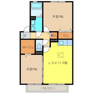 メゾン・エム【1階】の間取り