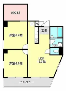 レシア六甲【801号室】の間取り