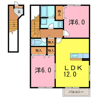 グリーンヒルズⅠ【201号室】の間取り