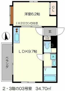 Residence西小路小米町【3階】の間取り