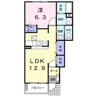かのんⅠ【1階】の間取り