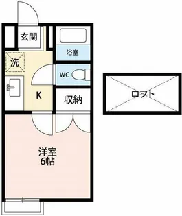 戸崎ハイツA【206号室】の間取り