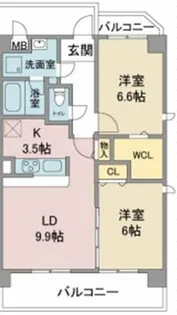 クレスト社台【103号室】の間取り