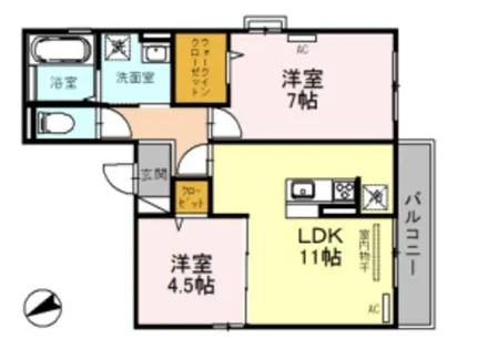 桜collina【3階】の間取り