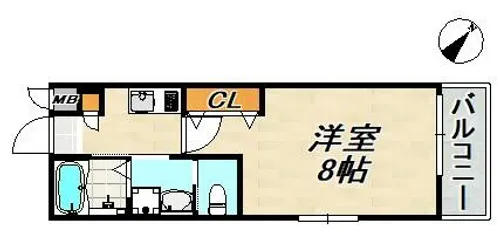 ワコーレヴィータ須磨飛松町【1階】の間取り