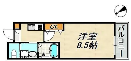 ワコーレヴィータ須磨飛松町【2階】の間取り