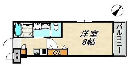 ワコーレヴィータ須磨飛松町【3階】の間取り