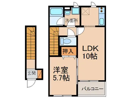 ミジュール【2階】の間取り