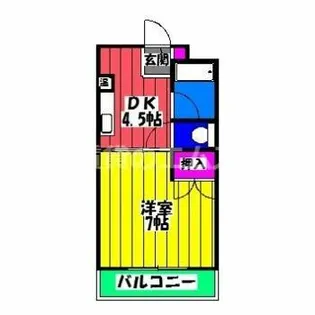 シャンテ八尋【101号室】の間取り
