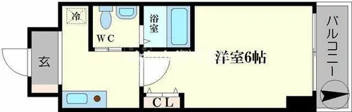 グランパシフィック花園北【4階】の間取り