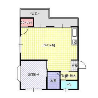平成ハイツ木田【103号室】の間取り
