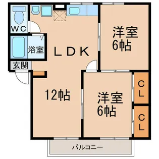 サンロード二重堀【1階】の間取り