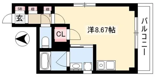 シャルム花池【3階】の間取り