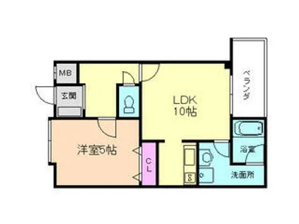 ディ・ルッスォ・ビス豊中本町【3階】の間取り