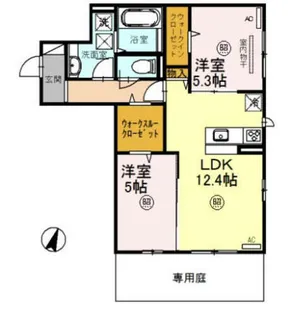 ヴィア・ラッテア【1階】の間取り