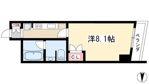 CORNES HOUSE NAGOYA【1101号室】の間取り