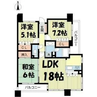 パークアクシス金山WEST【5階】の間取り