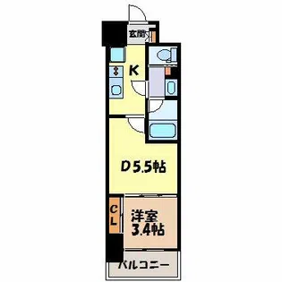 パークアクシス名古屋山王【14階】の間取り