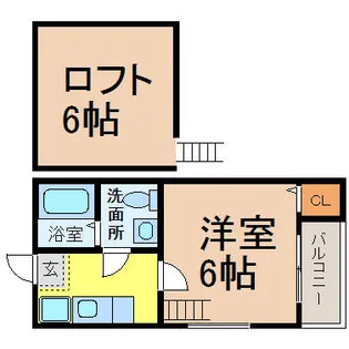 寿キャッスル栄生【2階】の間取り