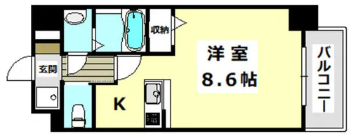 ロイス南茨木【1階】の間取り