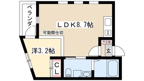 Tribute栄生【3階】の間取り