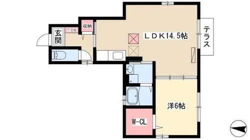 アルカディア【1階】の間取り