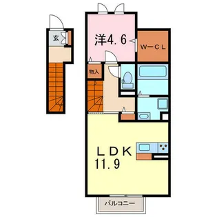 ラ・クレール【2階】の間取り