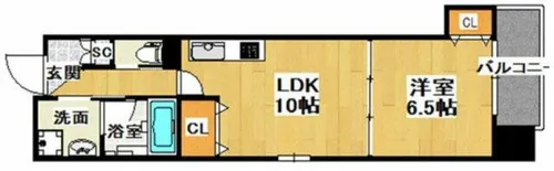 CITY SPIRE日本橋高津【11階】の間取り