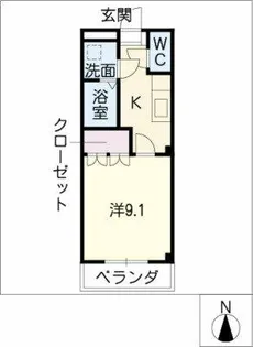 アーバン平針【1階】の間取り