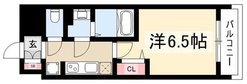 プレサンス名古屋駅ゲート【9階】の間取り
